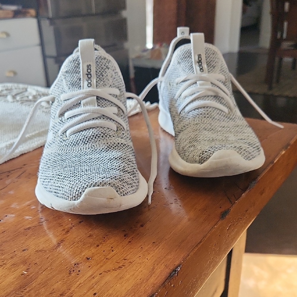 Adidas Women's Black and White Knit Sneakers - Picture 2 of 11